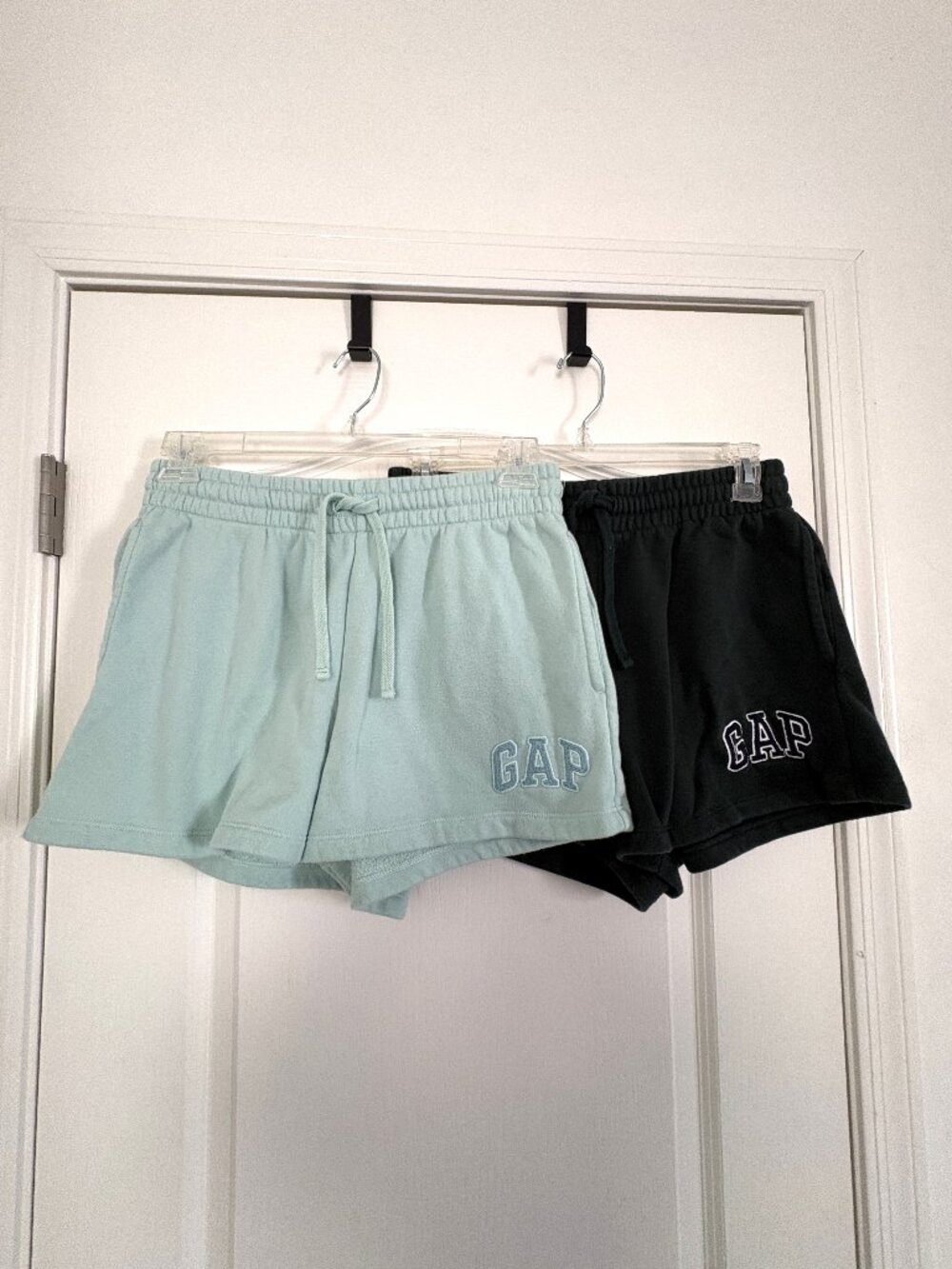Gap Logo Heritage Shorts 2 PC Fleece Drawstring Mint & Dark Green Size Medium